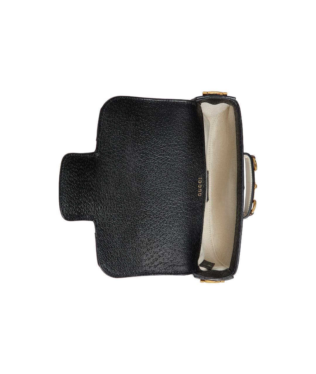 GUCCI Черная кожаная сумка через плечо, фото 7