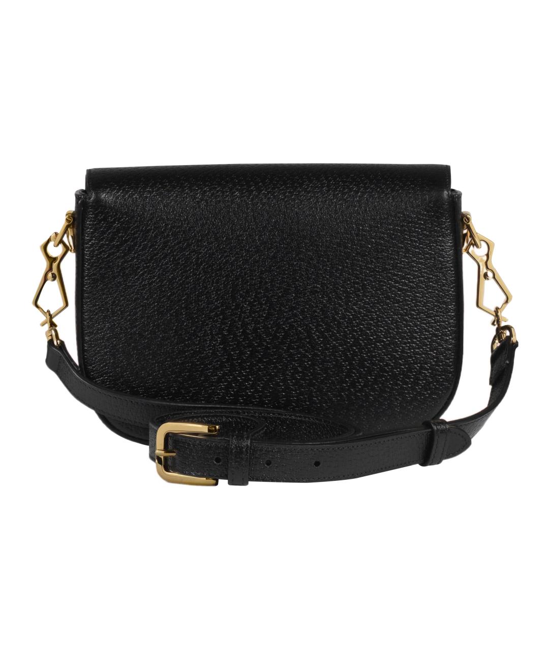 GUCCI Черная кожаная сумка через плечо, фото 3