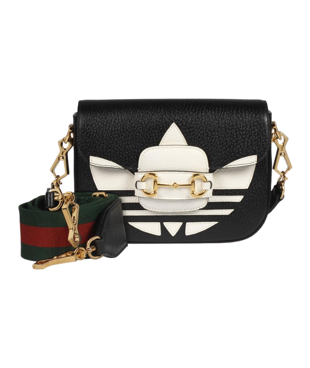 GUCCI Черная кожаная сумка через плечо, фото 2