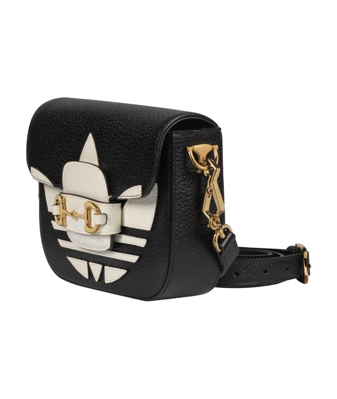 GUCCI Черная кожаная сумка через плечо, фото 4