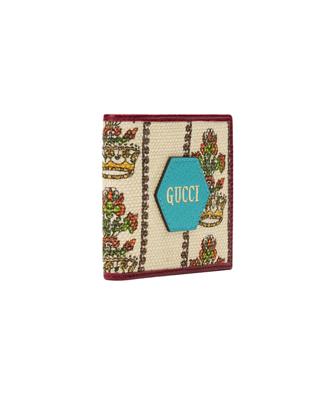 GUCCI Бежевый кожаный кошелек, фото 2