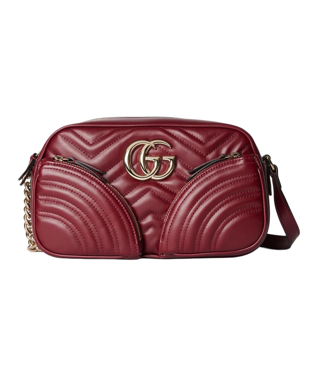 GUCCI Красная кожаная сумка через плечо, фото 1