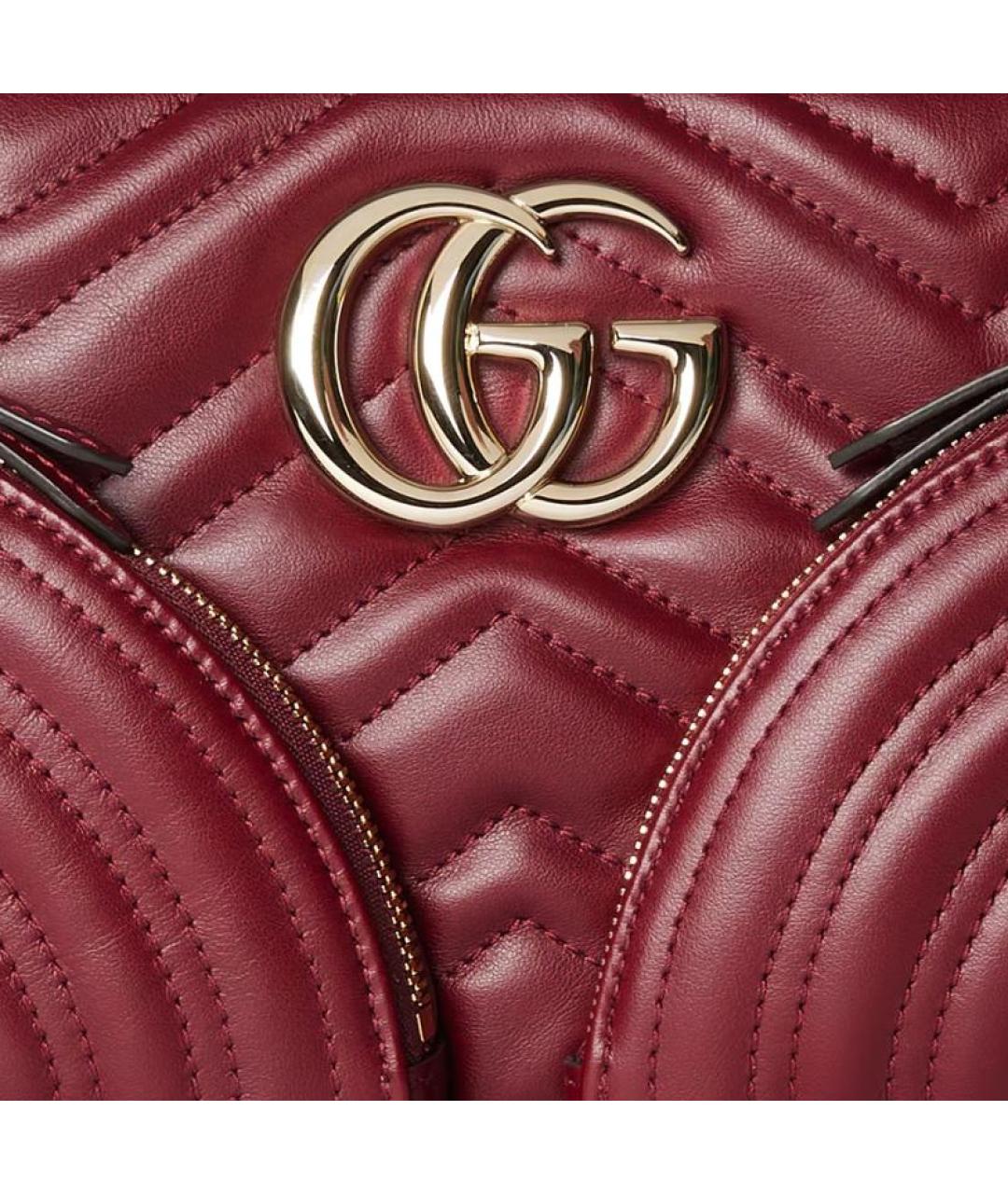 GUCCI Красная кожаная сумка через плечо, фото 6