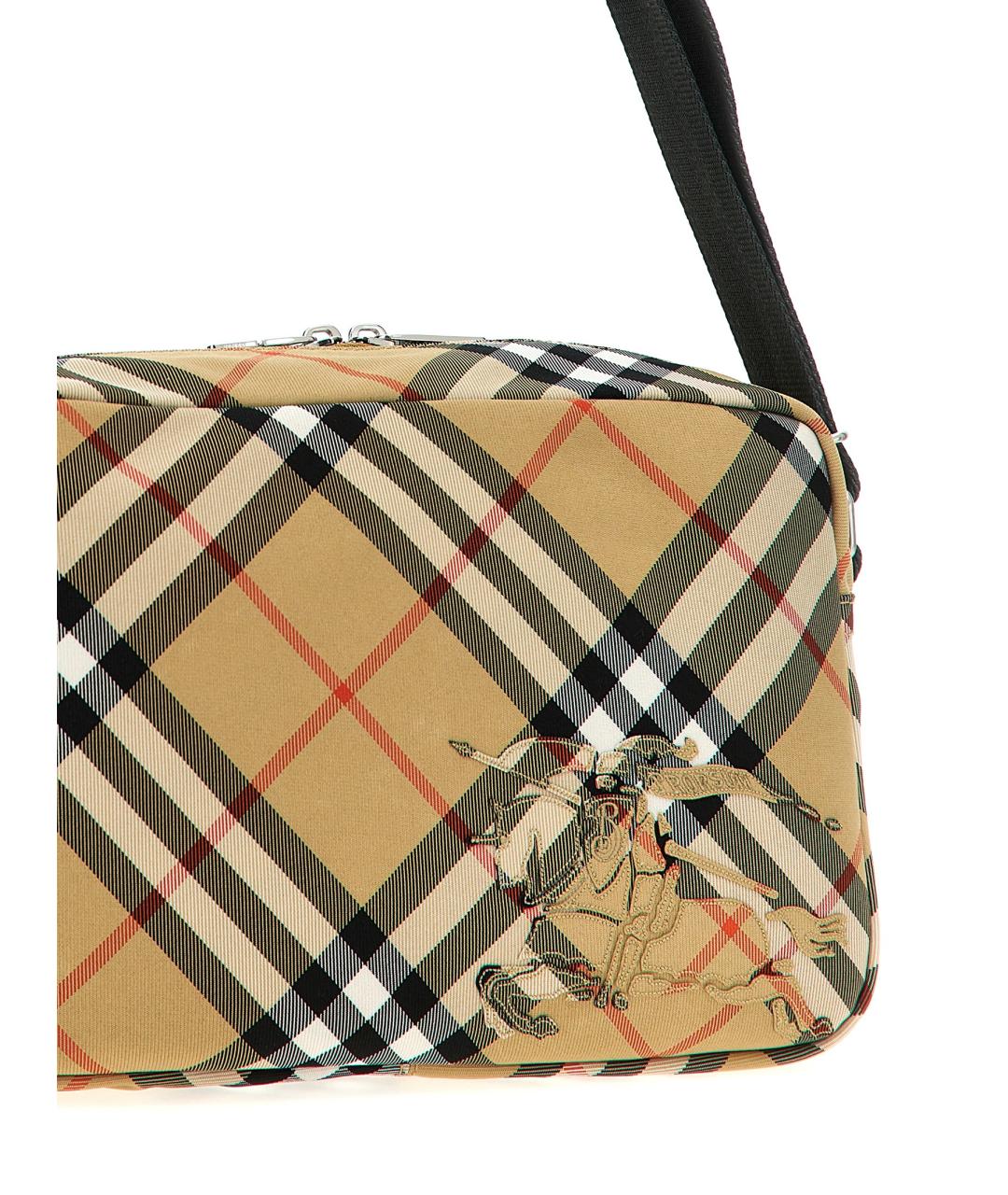 BURBERRY Бежевая синтетическая сумка на плечо, фото 3