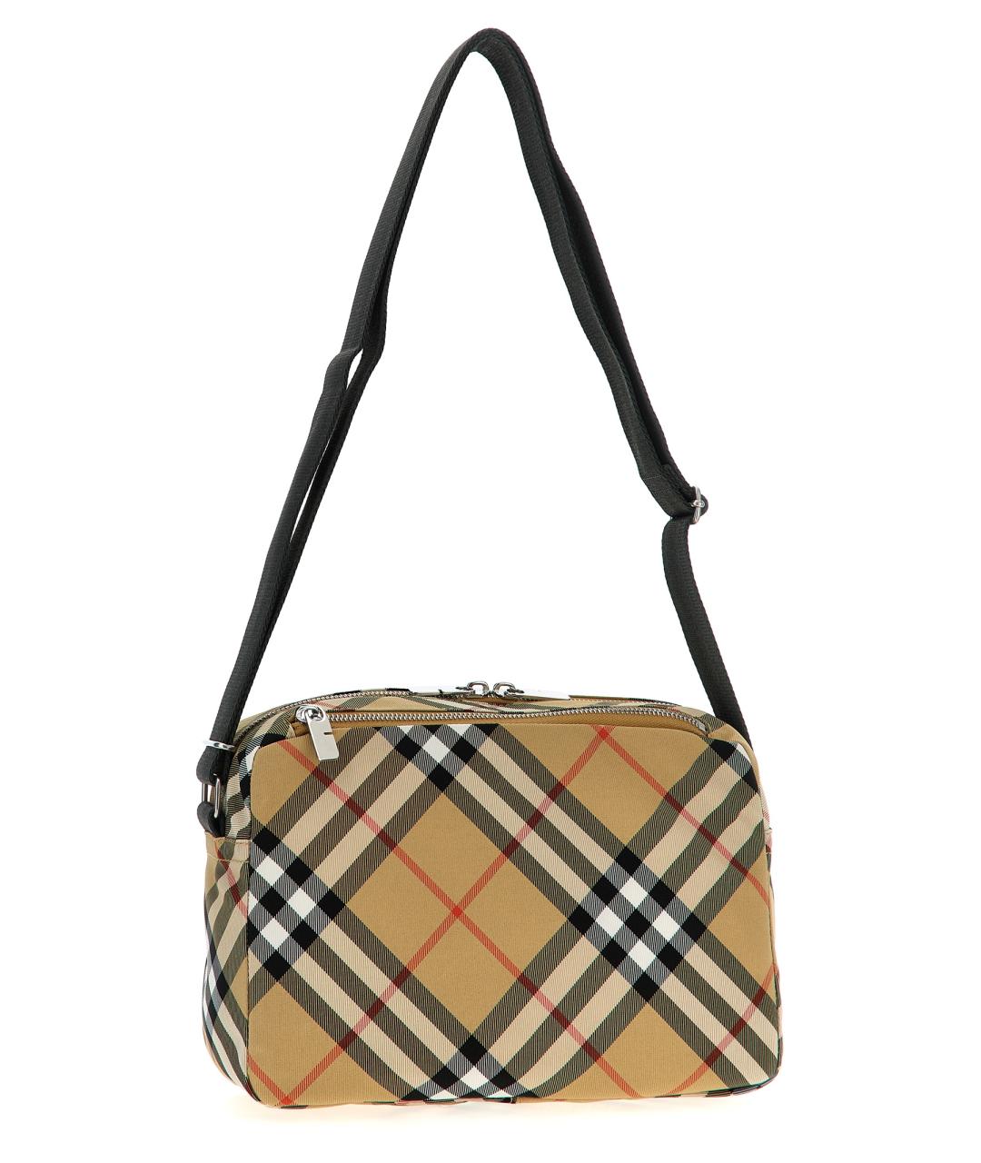 BURBERRY Бежевая синтетическая сумка на плечо, фото 2
