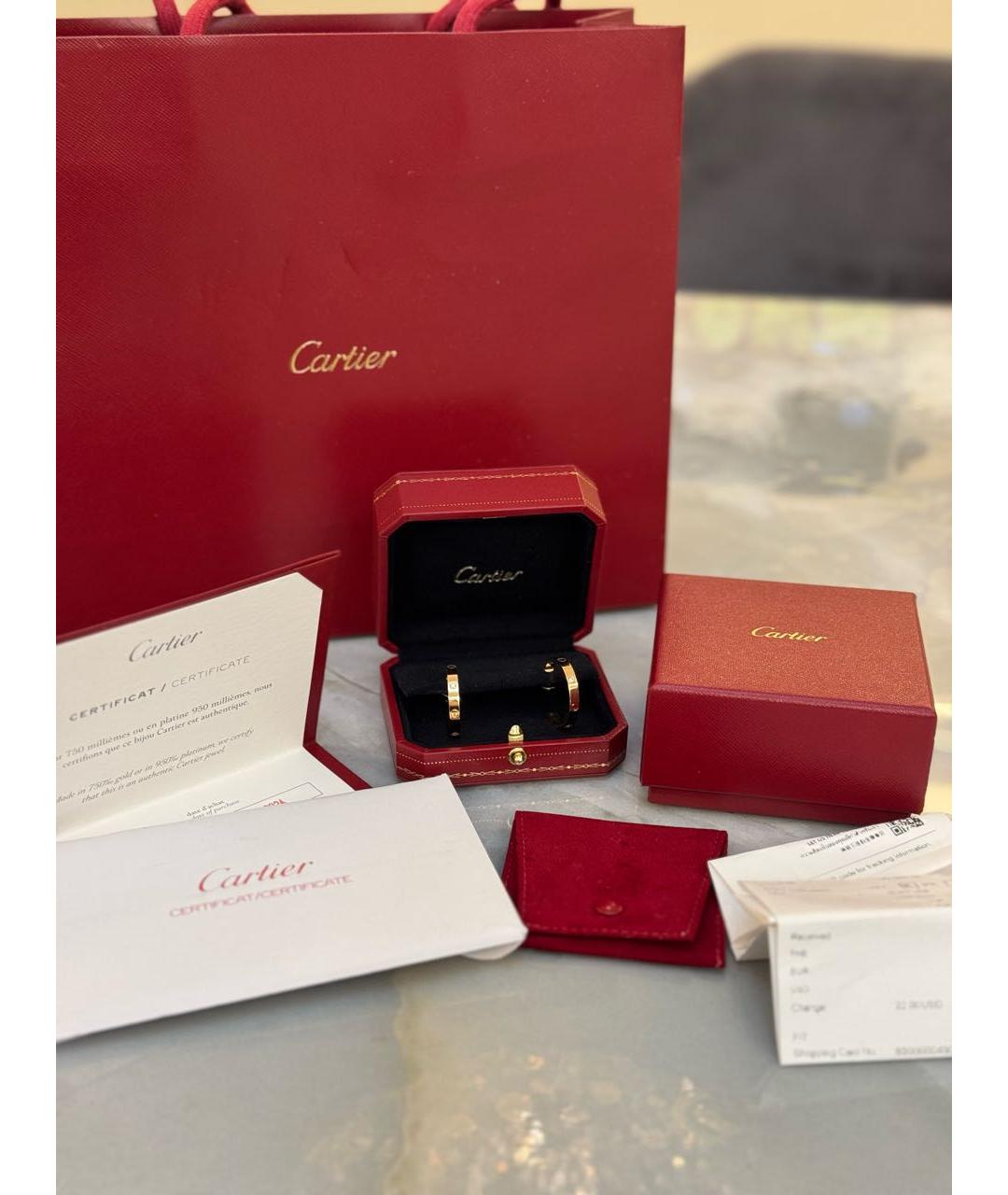 CARTIER Розовые серьги из розового золота, фото 4