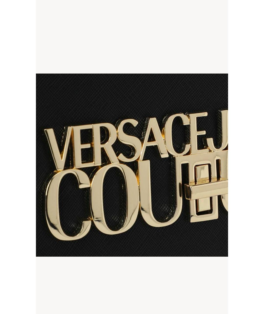 VERSACE JEANS COUTURE Черная сумка через плечо из искусственной кожи, фото 5