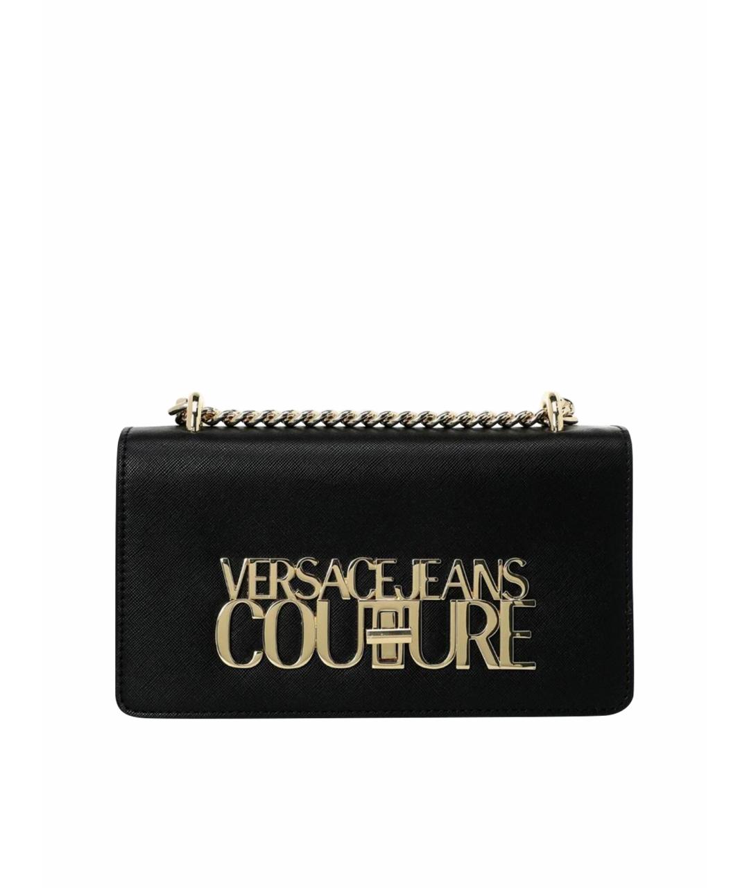 VERSACE JEANS COUTURE Черная сумка через плечо из искусственной кожи, фото 1