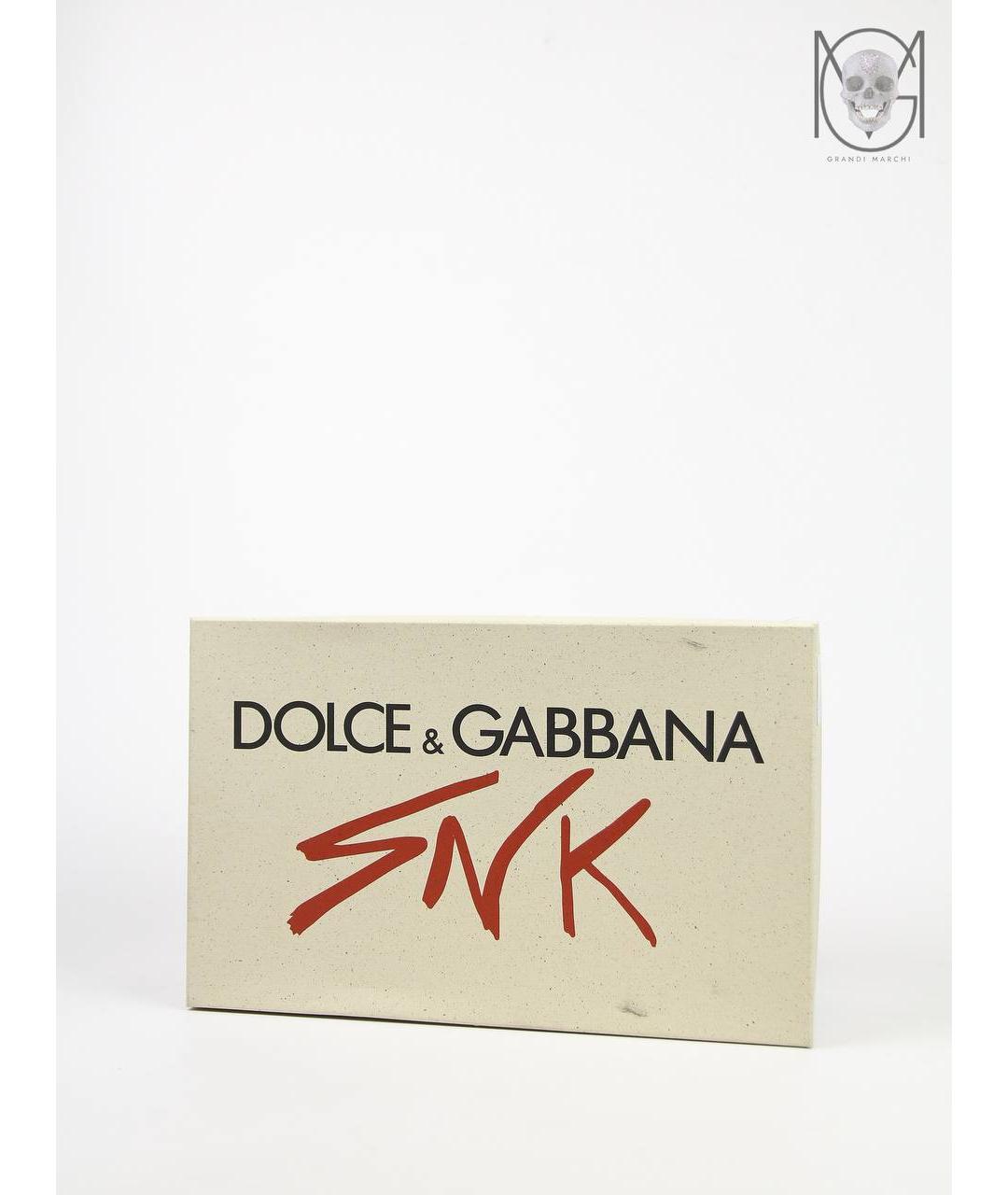 DOLCE&GABBANA Белые кожаные кроссовки, фото 6