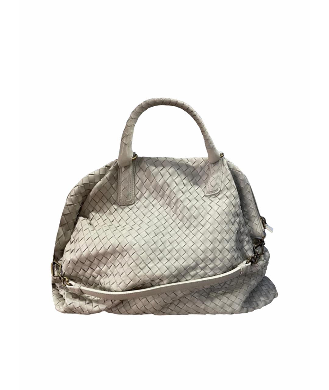 BOTTEGA VENETA Серая кожаная сумка тоут, фото 1