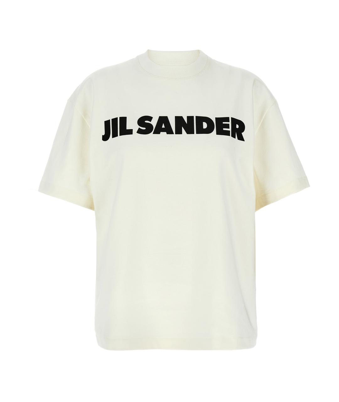 JIL SANDER Белая хлопковая футболка, фото 1