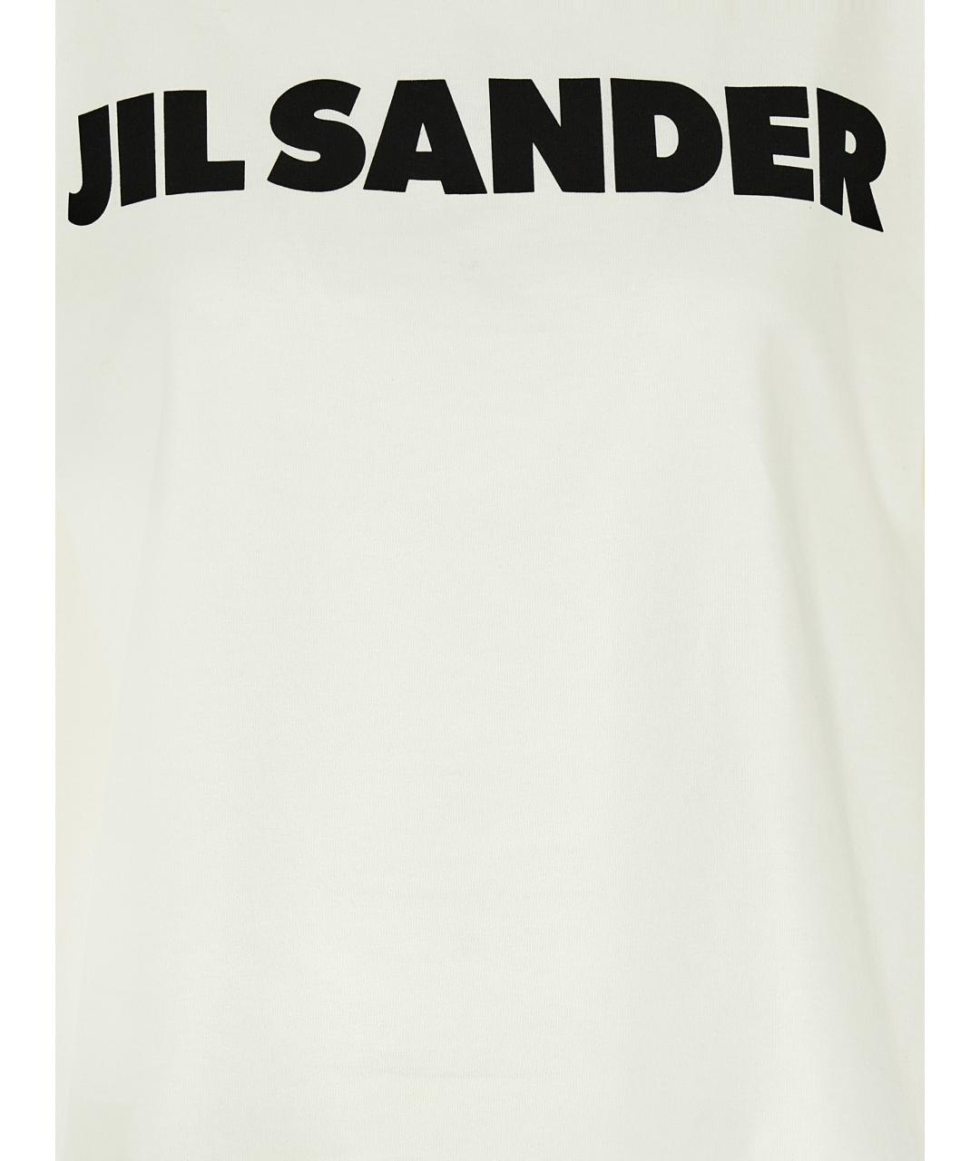 JIL SANDER Белая хлопковая футболка, фото 4