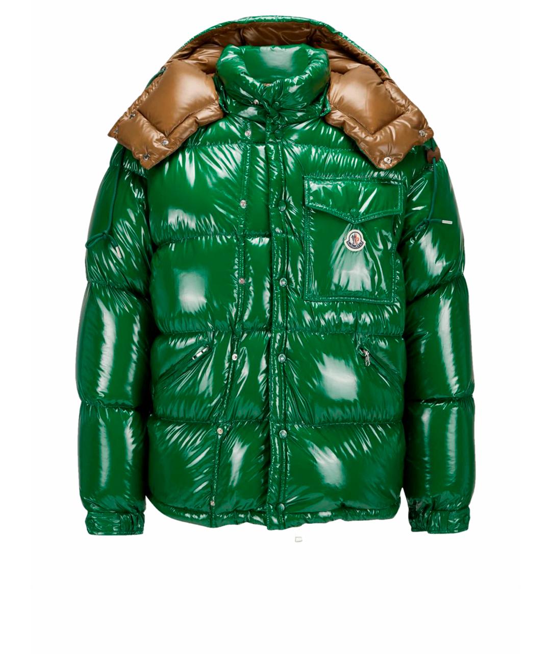 MONCLER Зеленый пуховик, фото 1