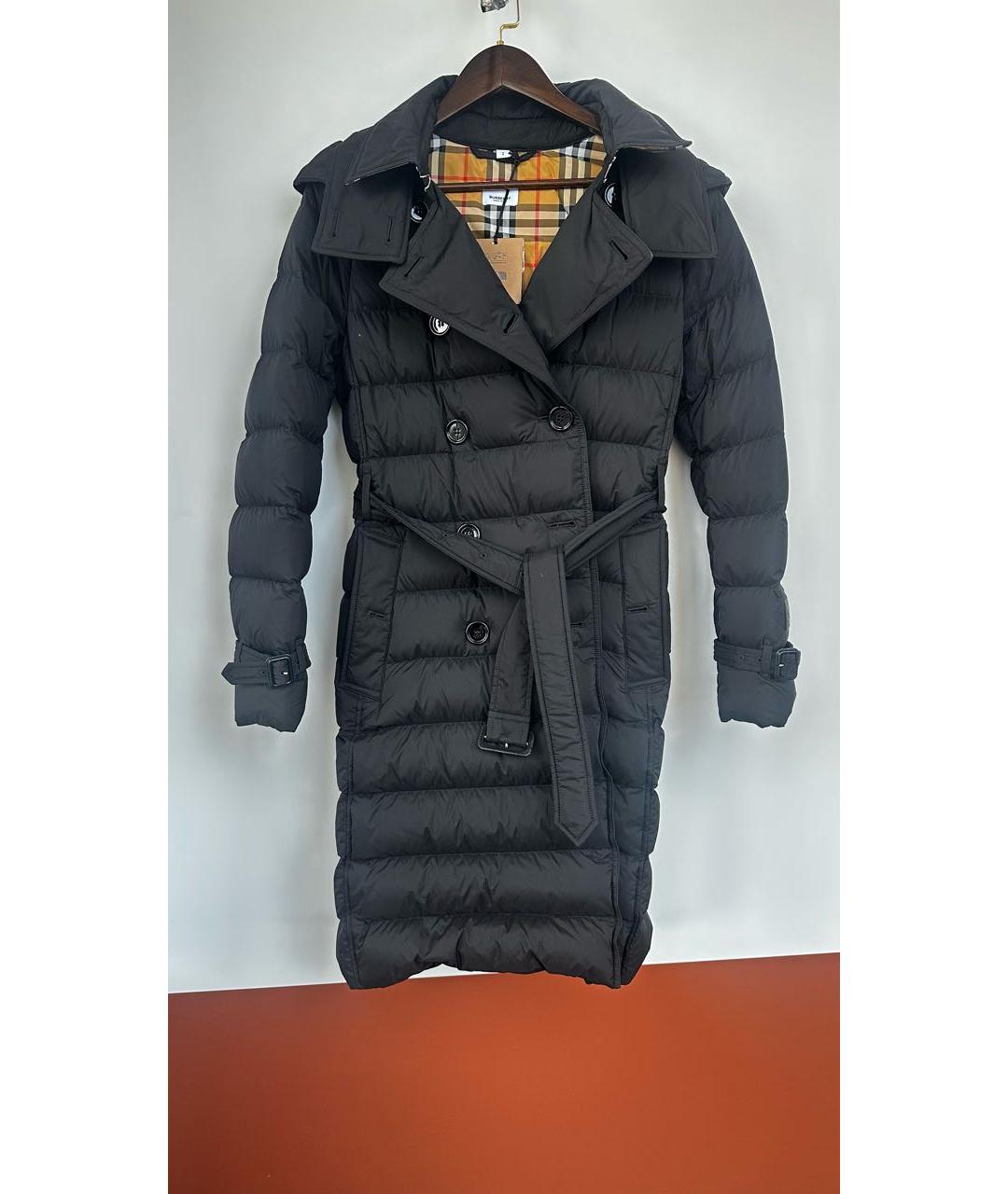 BURBERRY Черный синтетический пуховик, фото 2