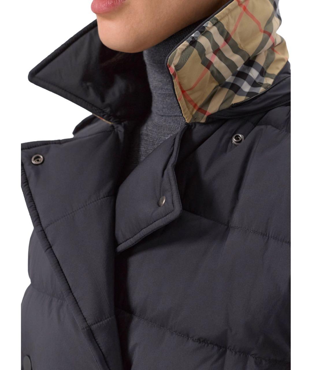 BURBERRY Черный синтетический пуховик, фото 6