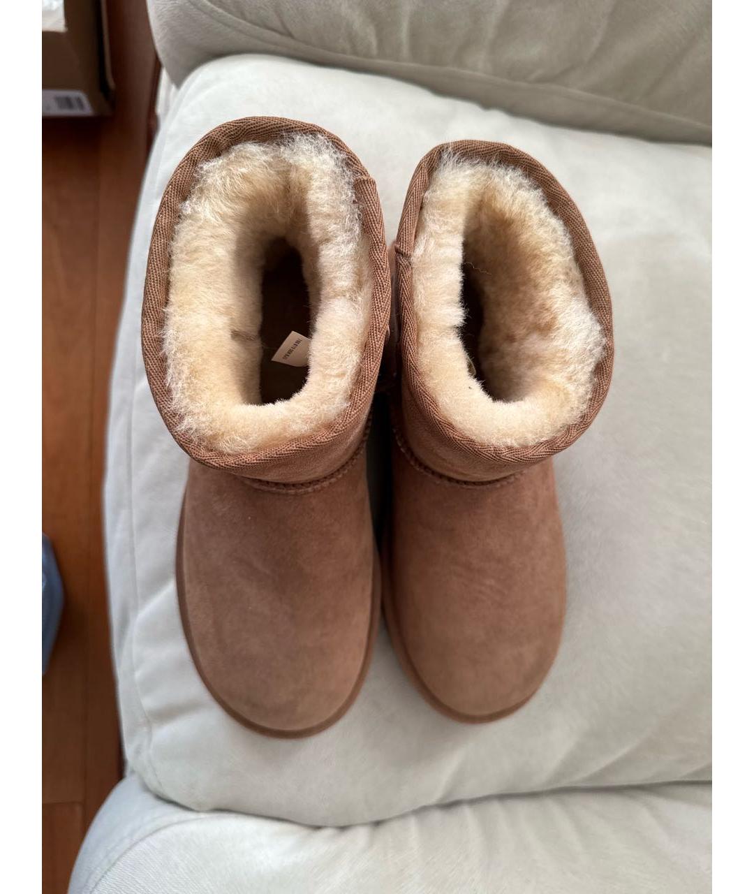 UGG AUSTRALIA Бежевые замшевые ботинки, фото 3