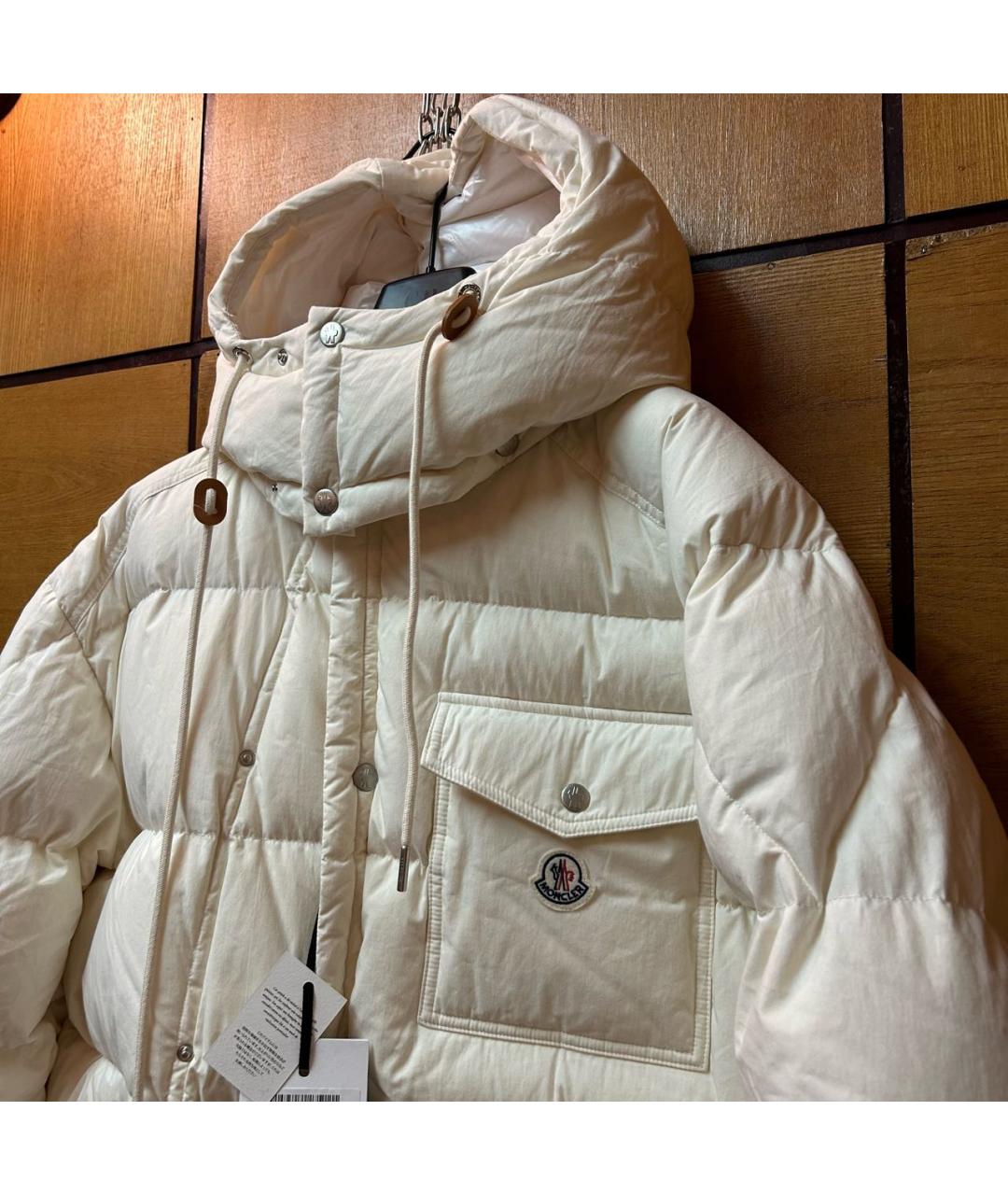 MONCLER Бежевый пуховик, фото 7