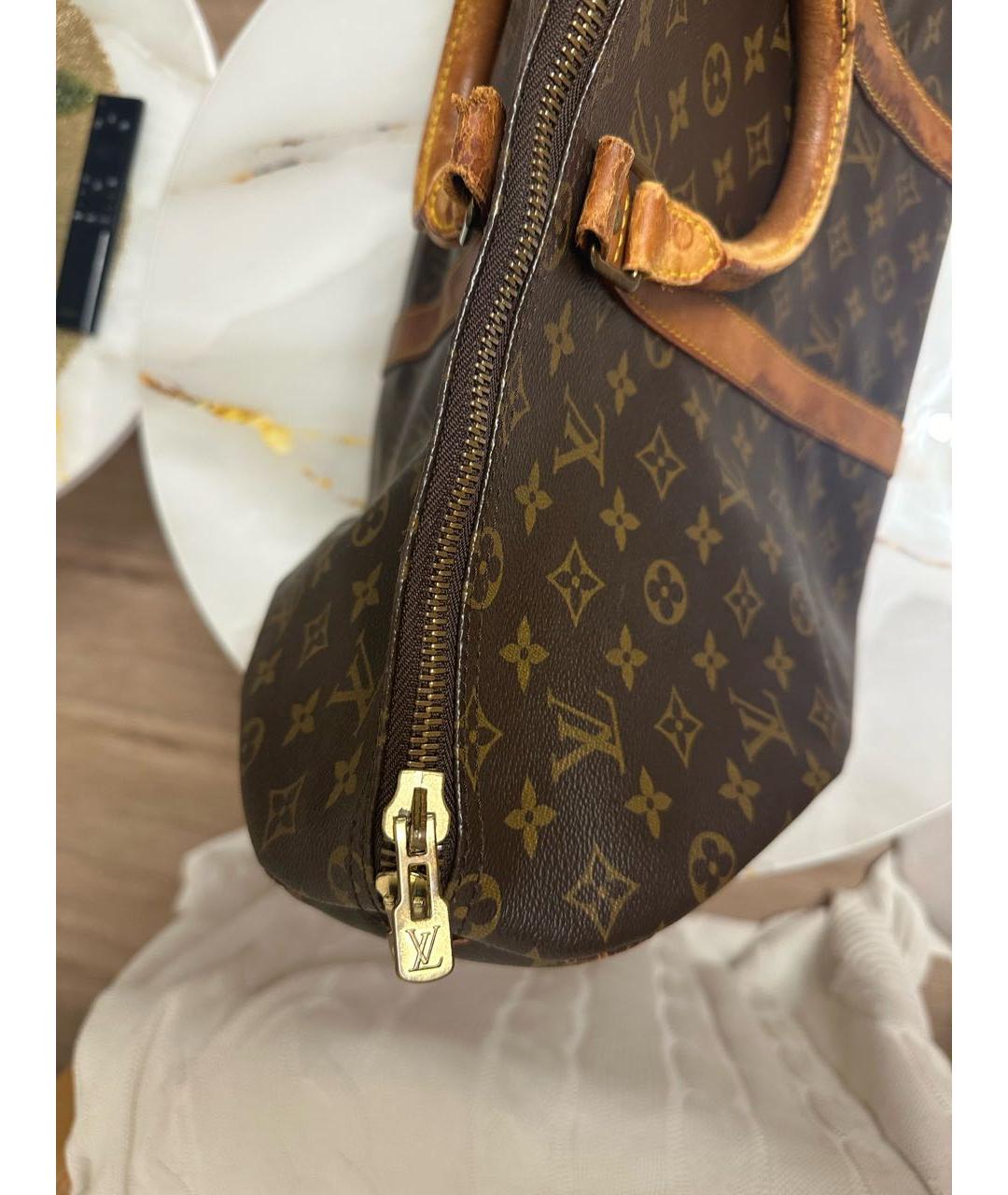 LOUIS VUITTON Коричневая кожаная дорожная/спортивная сумка, фото 6