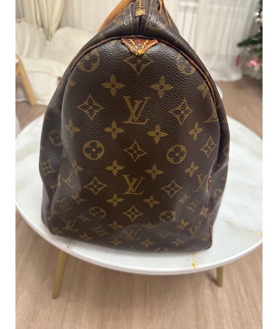 LOUIS VUITTON Коричневая кожаная дорожная/спортивная сумка, фото 2