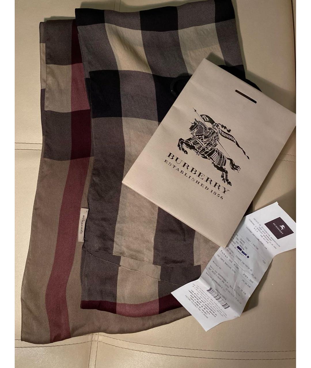 BURBERRY Мульти шелковый шарф, фото 4