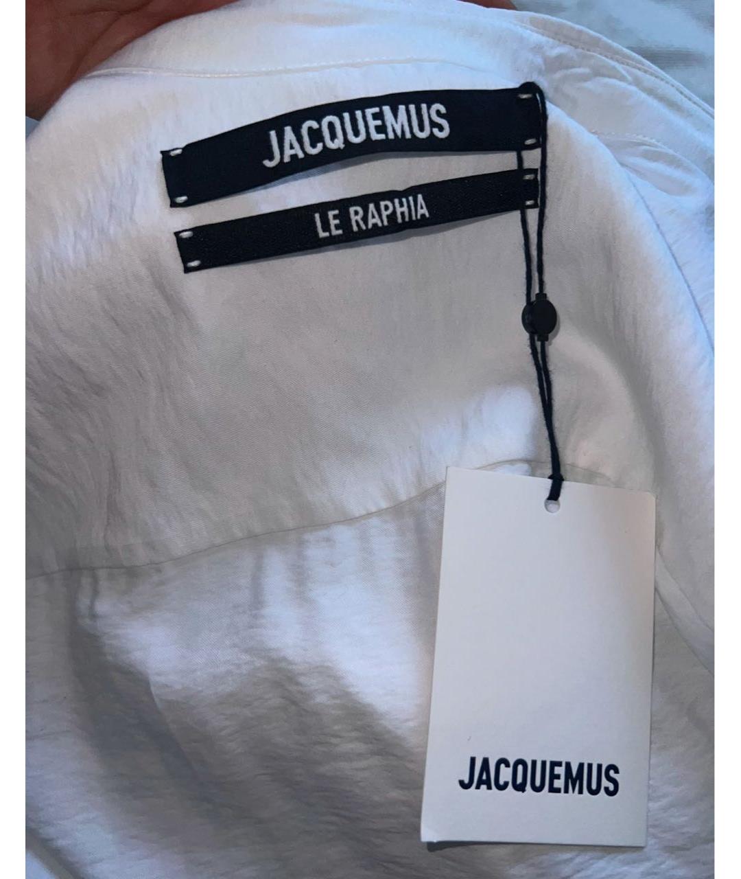 JACQUEMUS Белое вискозное повседневное платье, фото 6