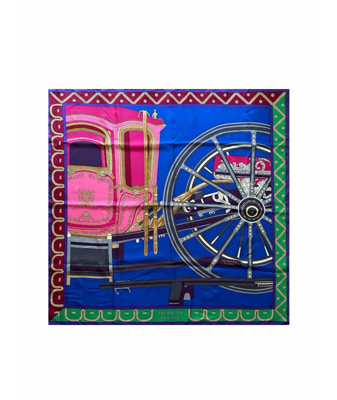 HERMES Мульти шелковый платок, фото 1