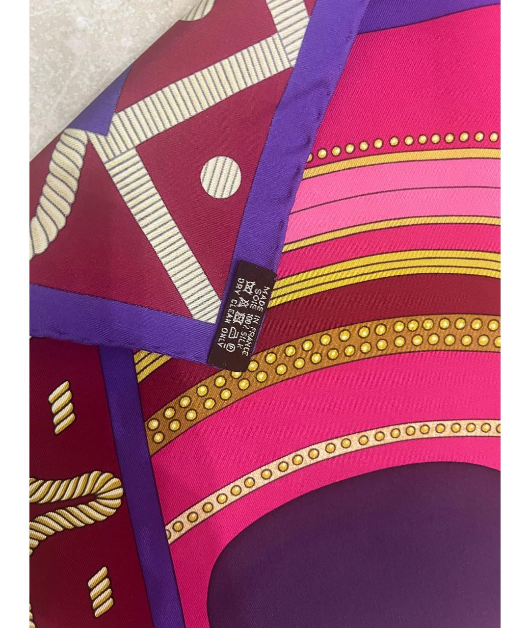 HERMES Мульти шелковый платок, фото 4