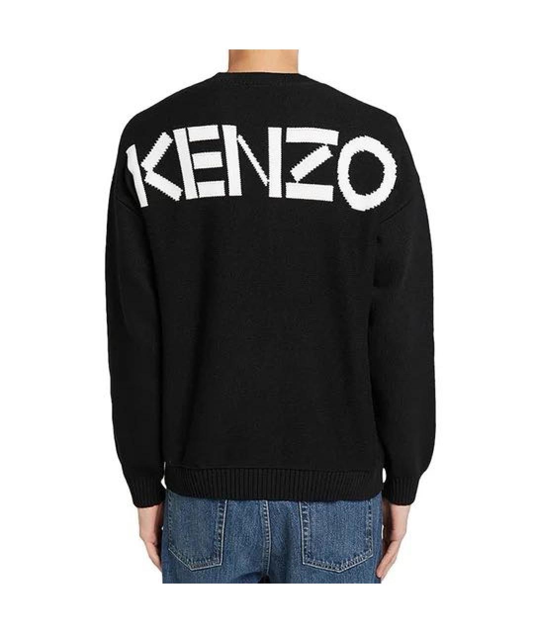 KENZO Черный хлопковый джемпер / свитер, фото 3