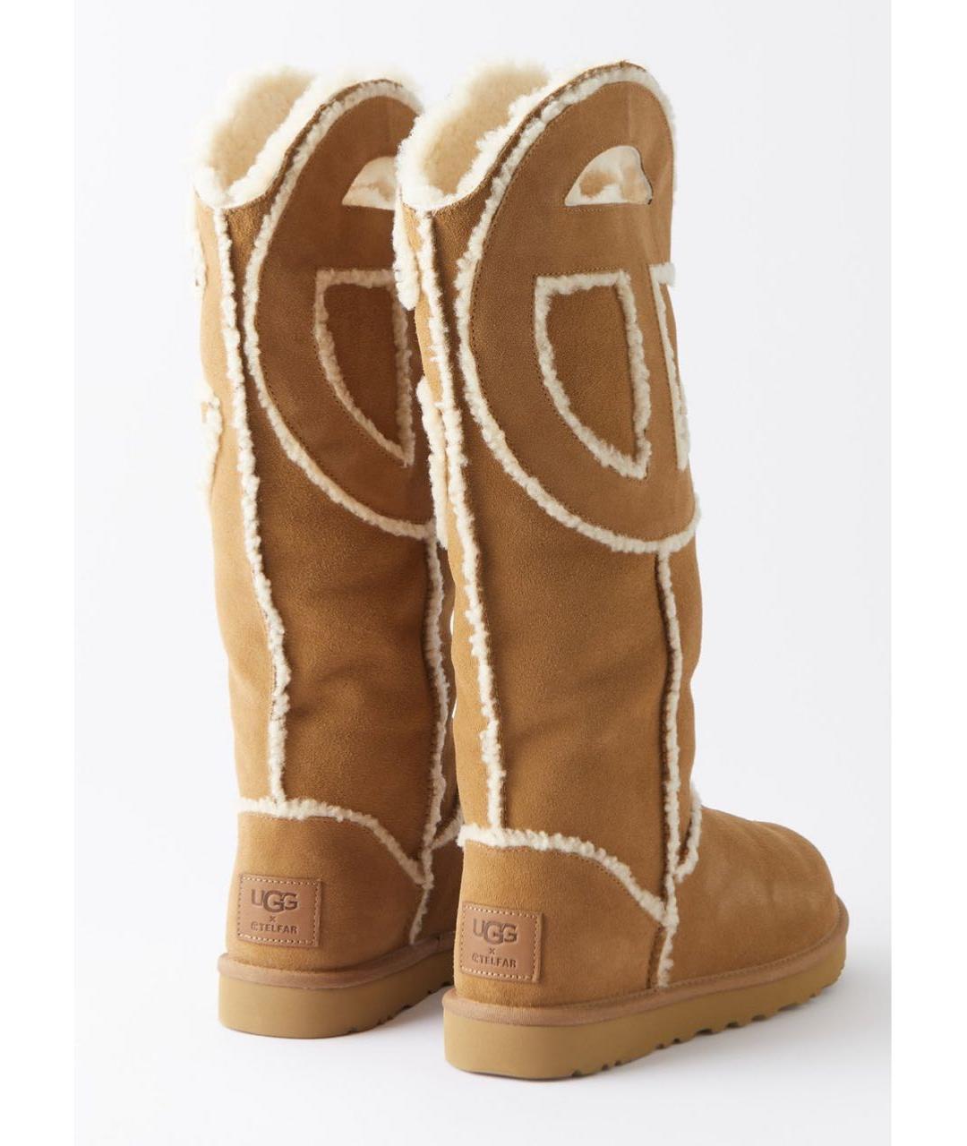 UGG AUSTRALIA Коричневые замшевые сапоги, фото 3