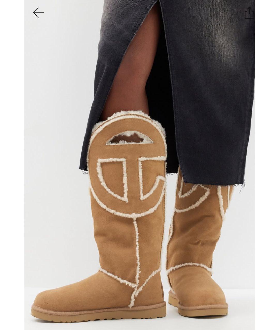 UGG AUSTRALIA Коричневые замшевые сапоги, фото 2