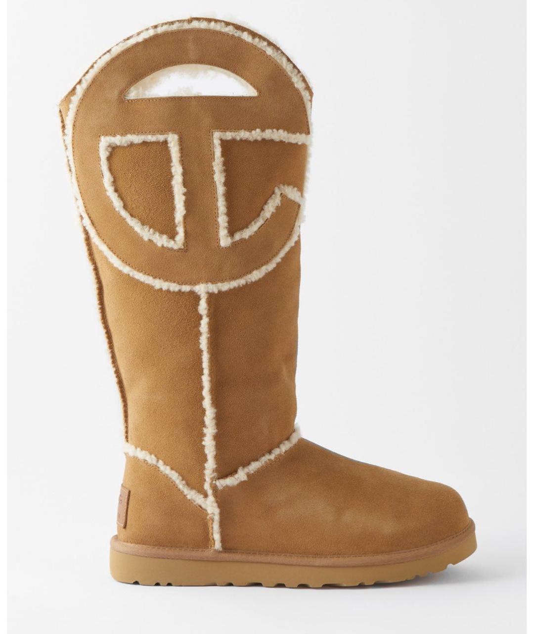 UGG AUSTRALIA Коричневые замшевые сапоги, фото 6