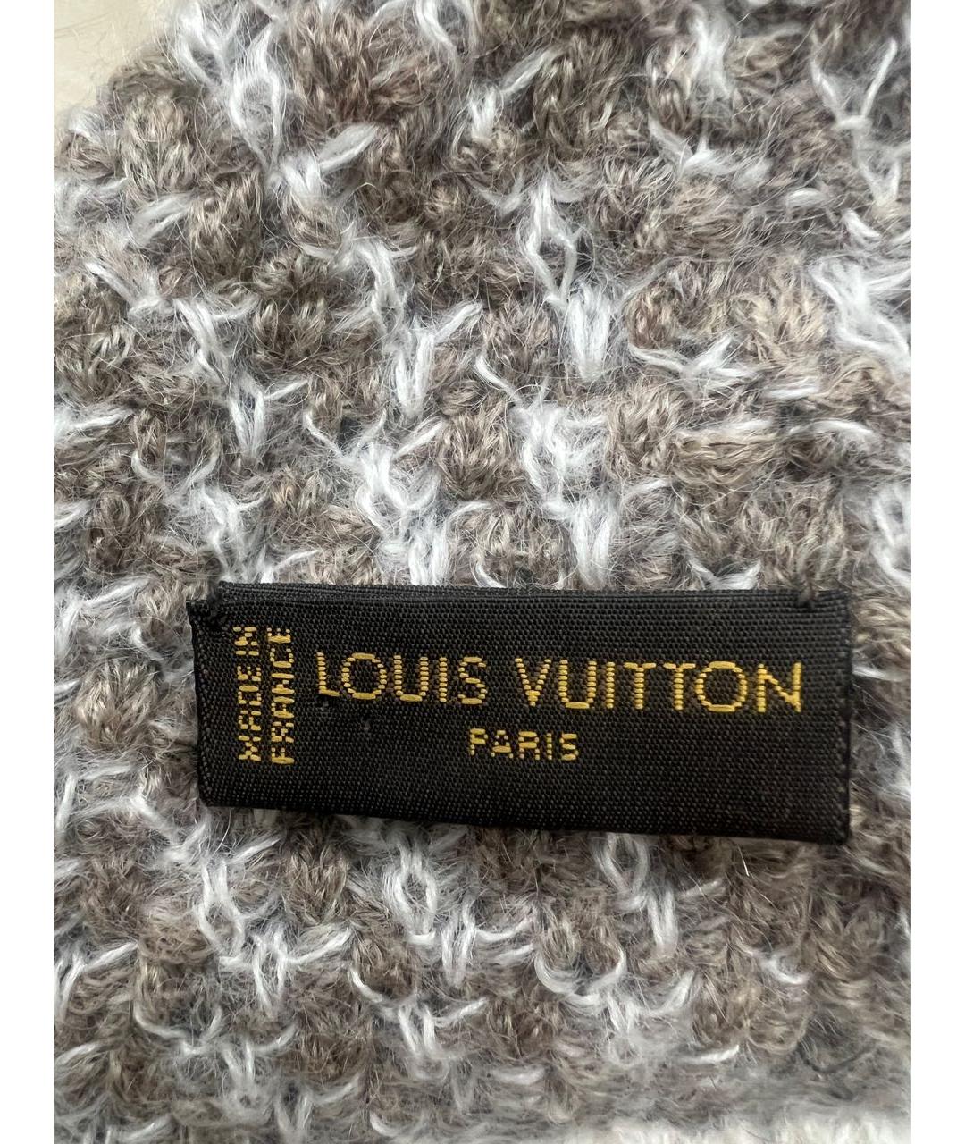 LOUIS VUITTON Серая шерстяная шапка, фото 5