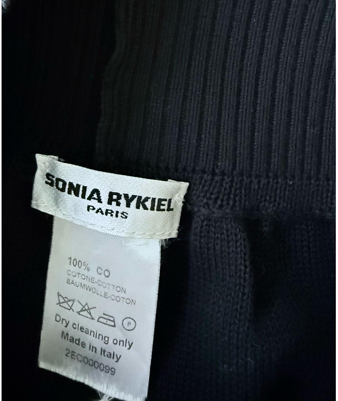 SONIA RYKIEL Черная хлопковая юбка миди, фото 3