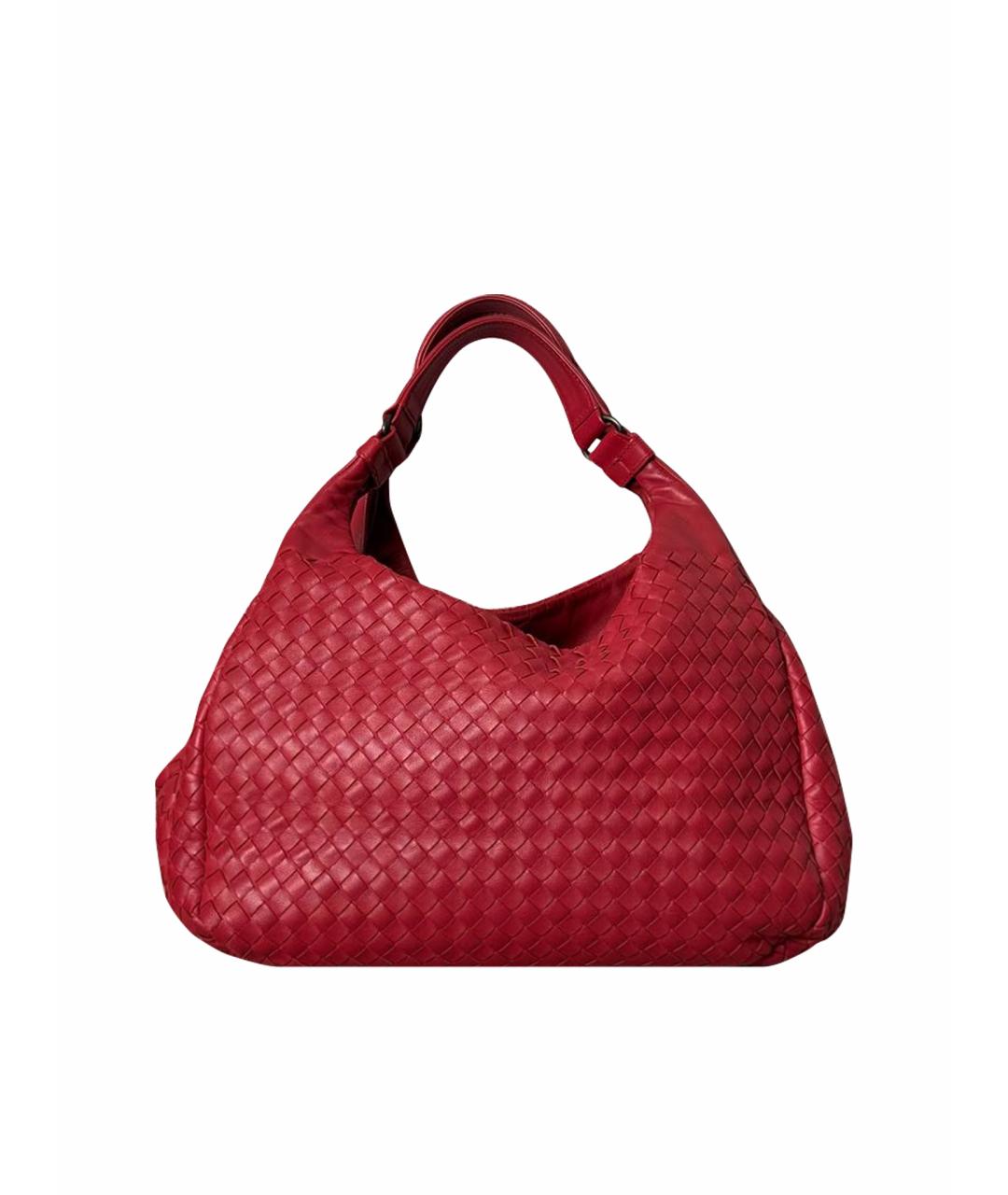 BOTTEGA VENETA Красная кожаная сумка тоут, фото 1