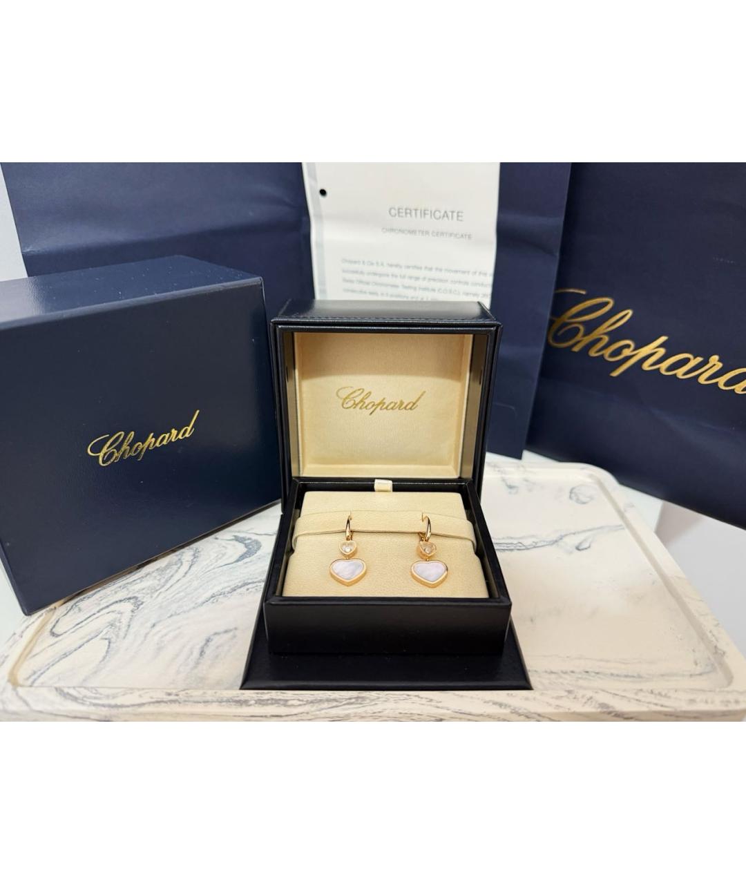 CHOPARD Розовые серьги из розового золота, фото 5