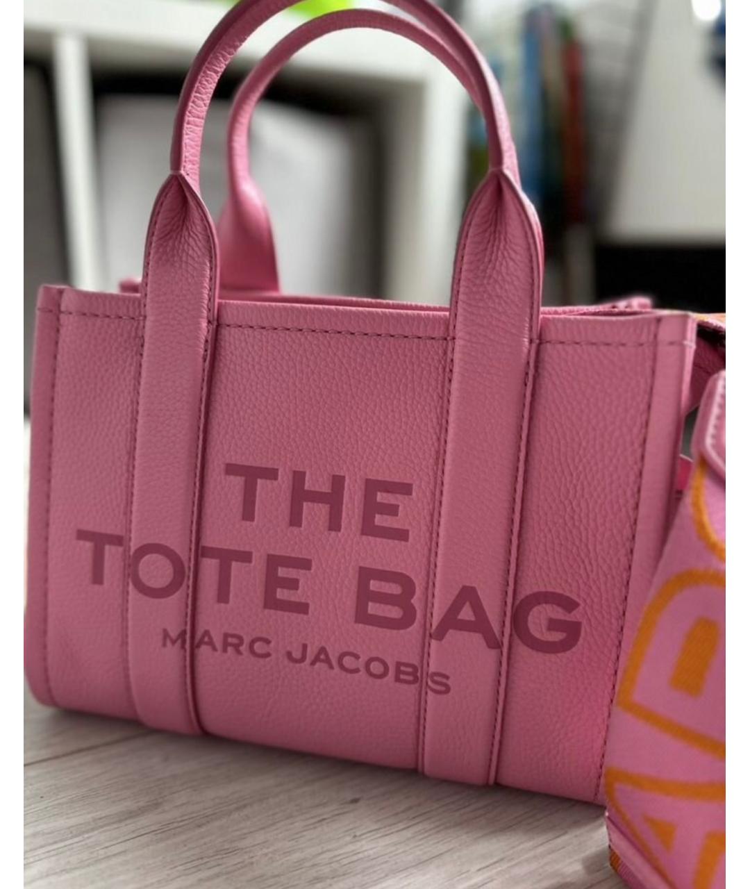 MARC JACOBS Розовая кожаная сумка тоут, фото 2