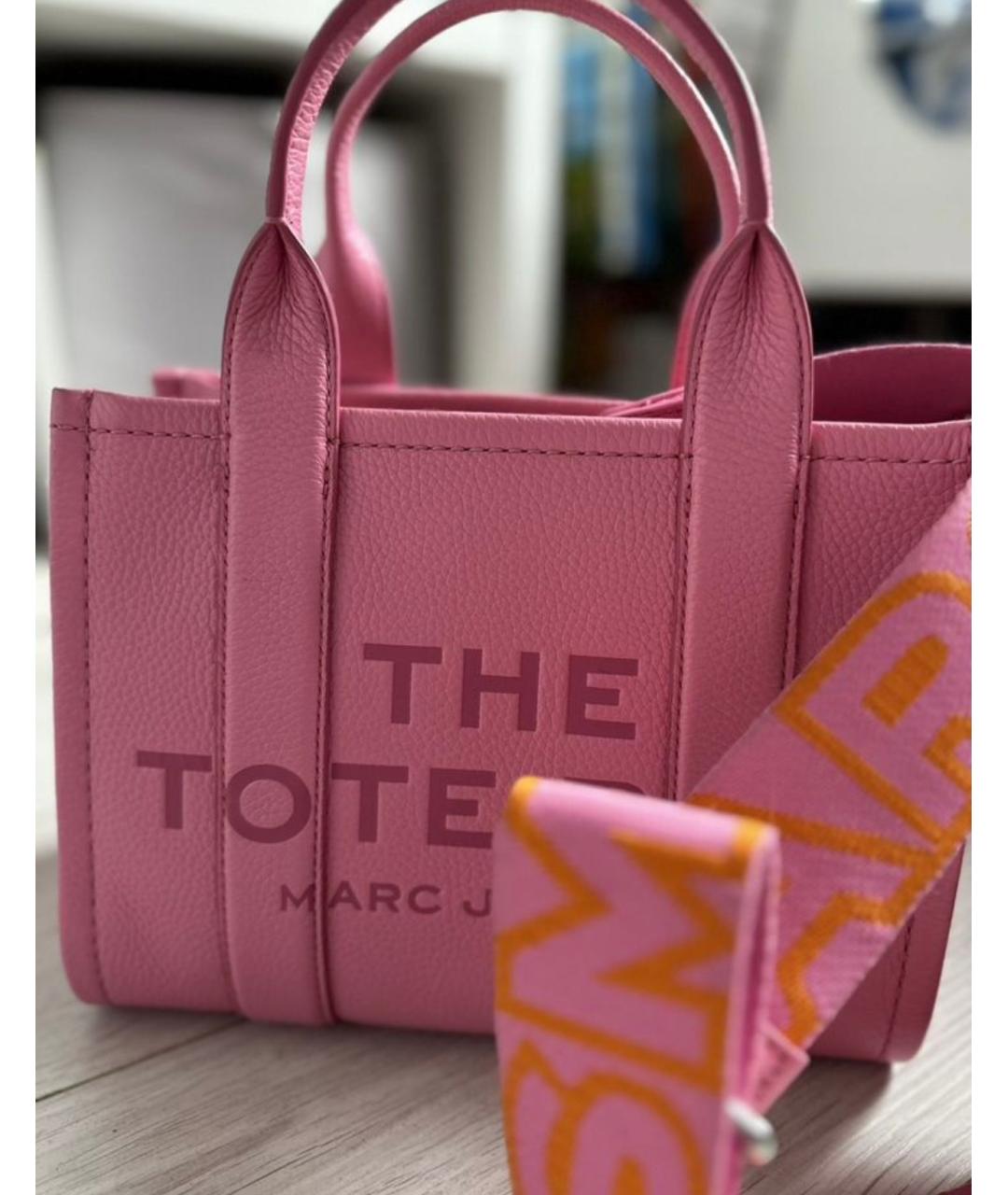 MARC JACOBS Розовая кожаная сумка тоут, фото 5