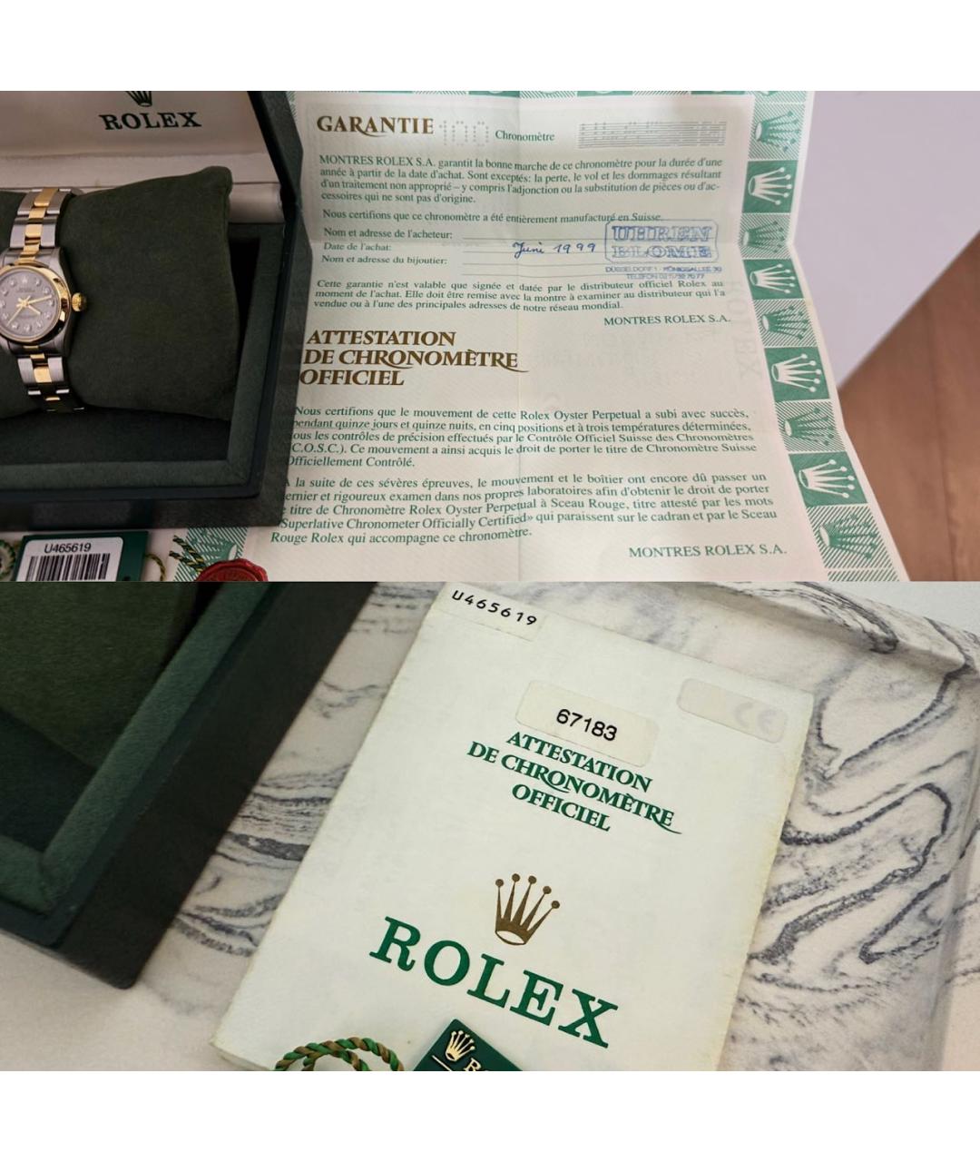 ROLEX Серебряные часы из желтого золота, фото 3