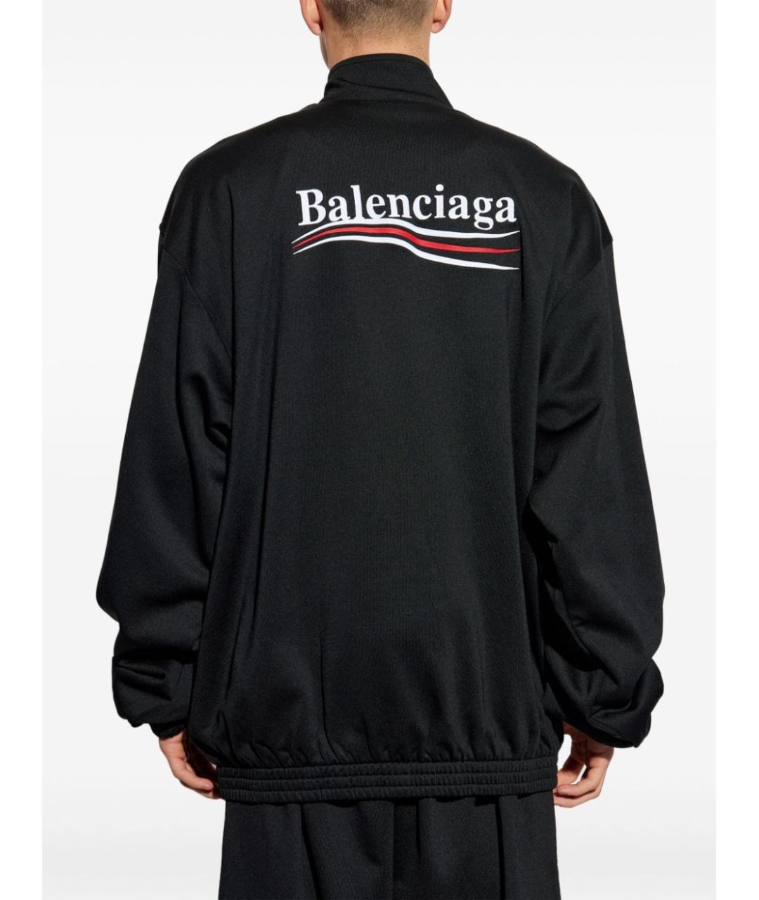 BALENCIAGA Черная полиэстеровая куртка, фото 4