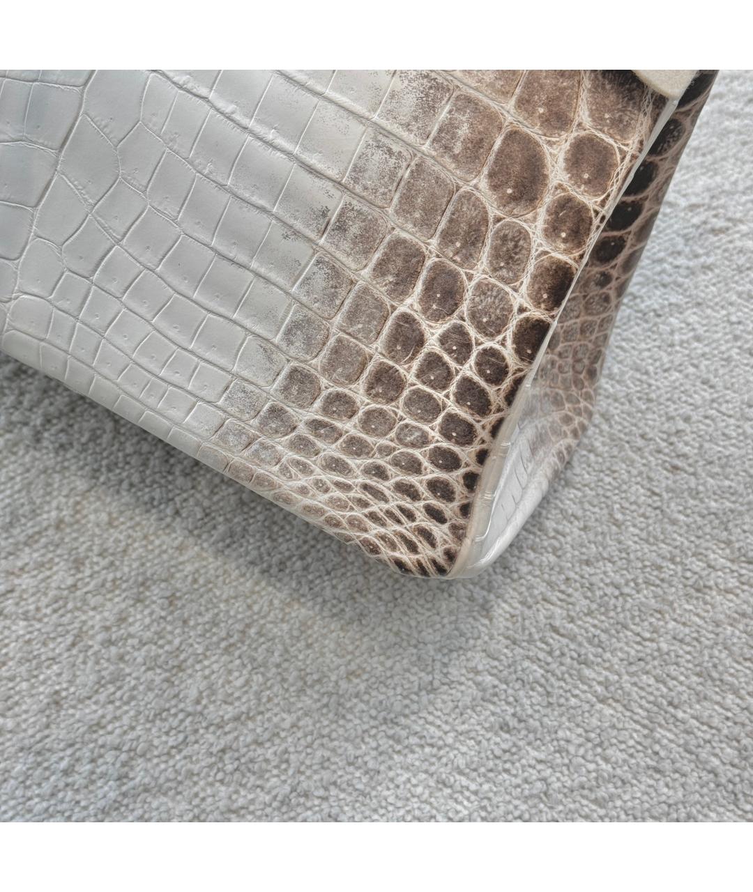 HERMES Бежевая сумка с короткими ручками из лакированной кожи, фото 6