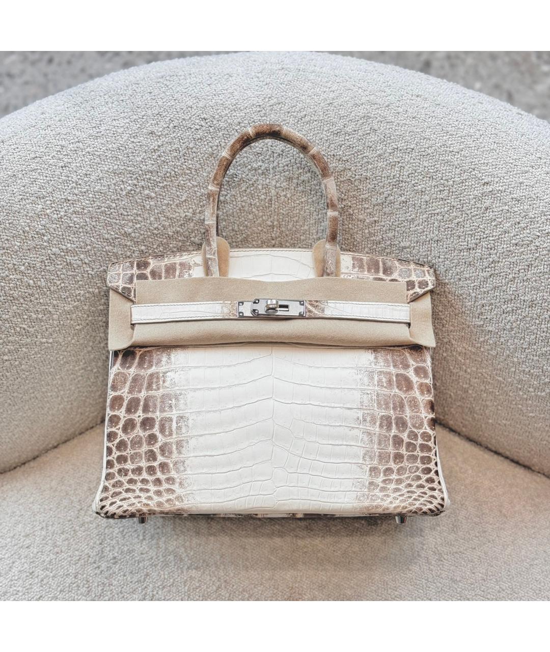 HERMES Бежевая сумка с короткими ручками из лакированной кожи, фото 4