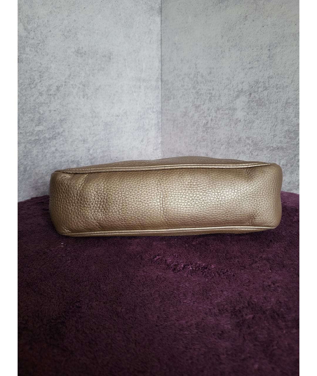 GUCCI Золотая кожаная сумка через плечо, фото 9