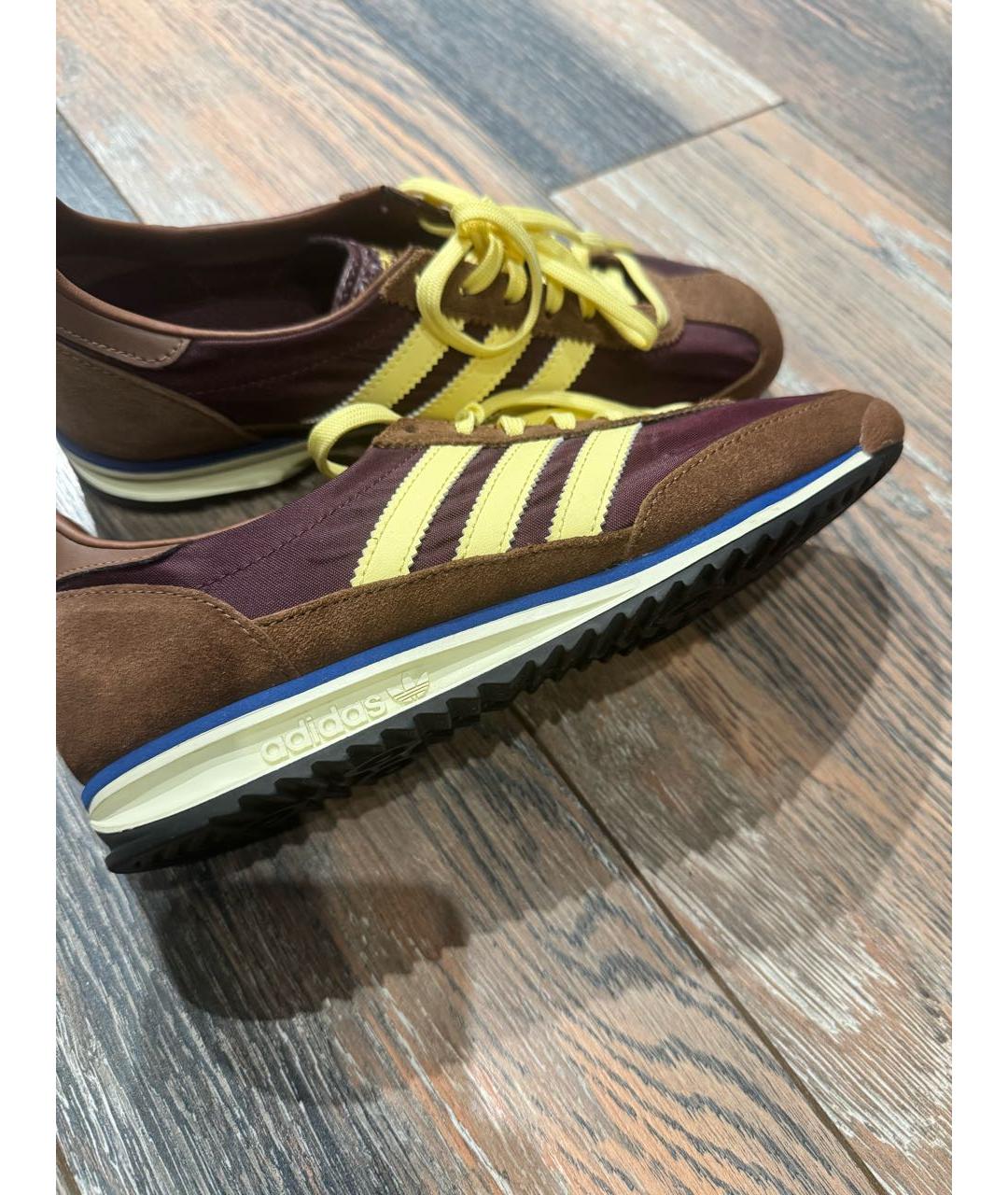 ADIDAS Коричневые замшевые кроссовки, фото 4