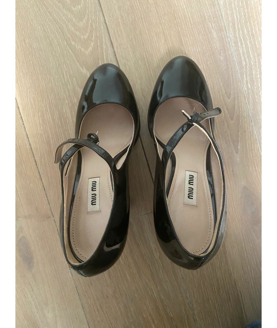 MIU MIU Черные туфли из лакированной кожи, фото 3