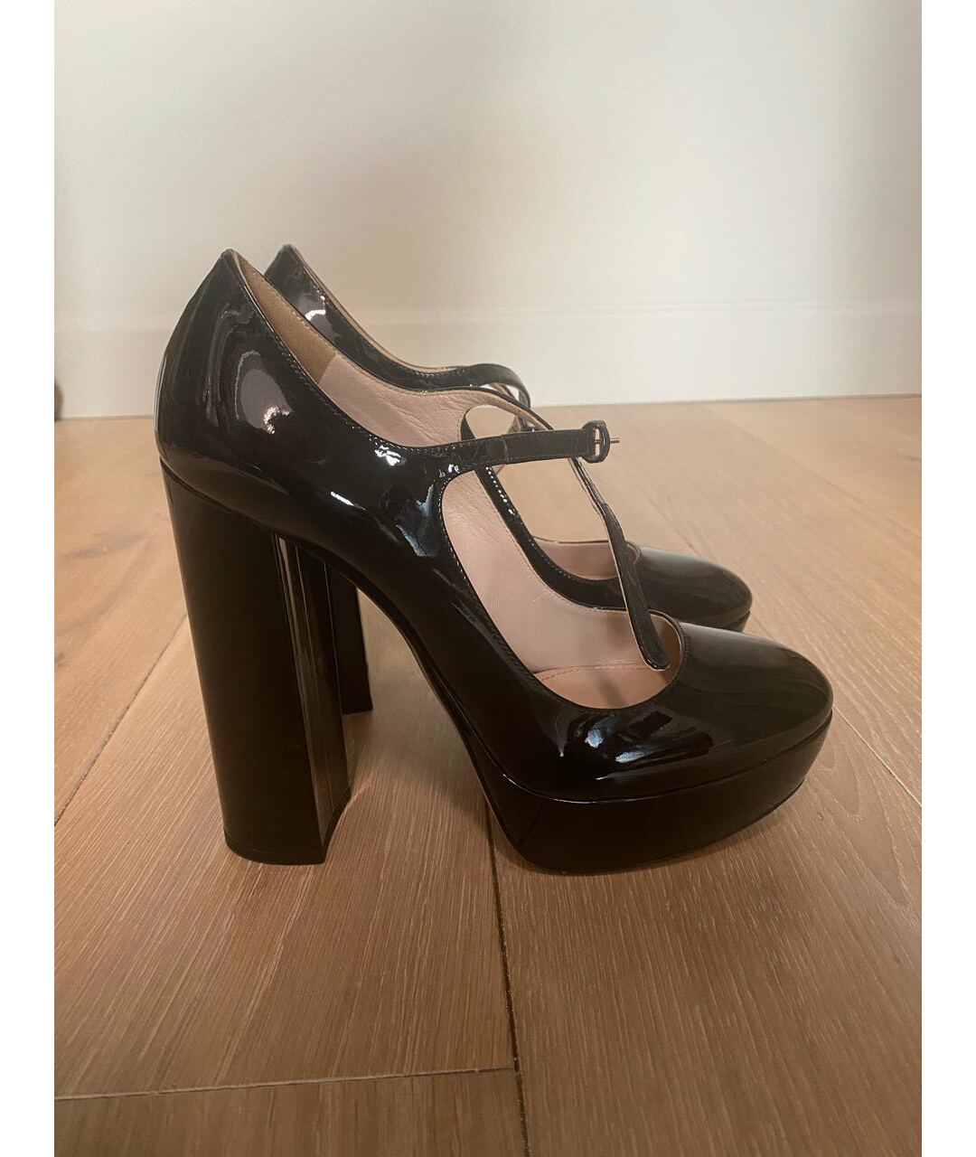 MIU MIU Черные туфли из лакированной кожи, фото 5