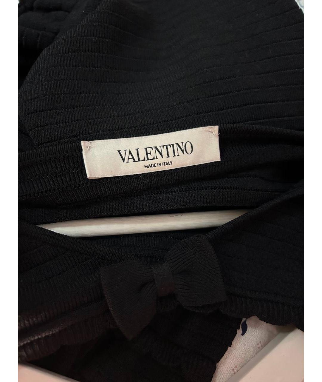 VALENTINO Черное вискозное вечернее платье, фото 3