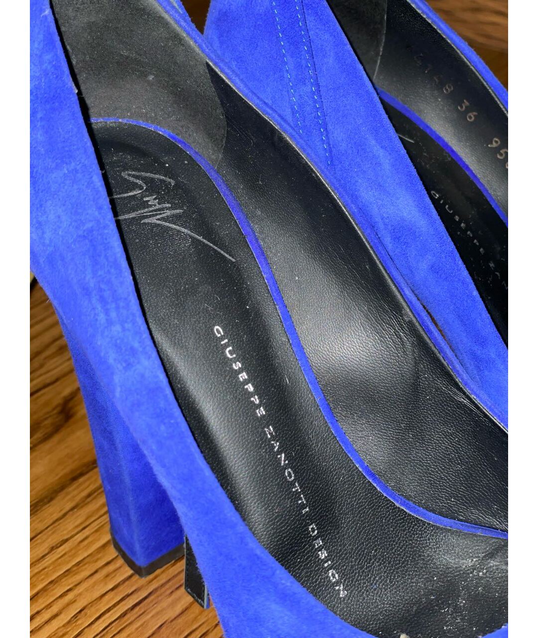 GIUSEPPE ZANOTTI DESIGN Синие замшевые туфли, фото 7