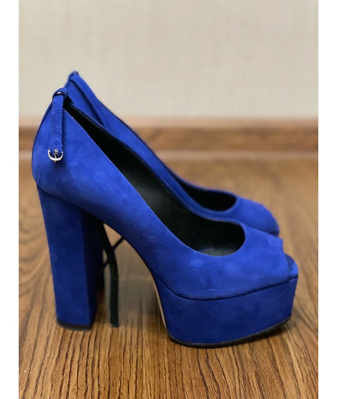 GIUSEPPE ZANOTTI DESIGN Синие замшевые туфли, фото 9