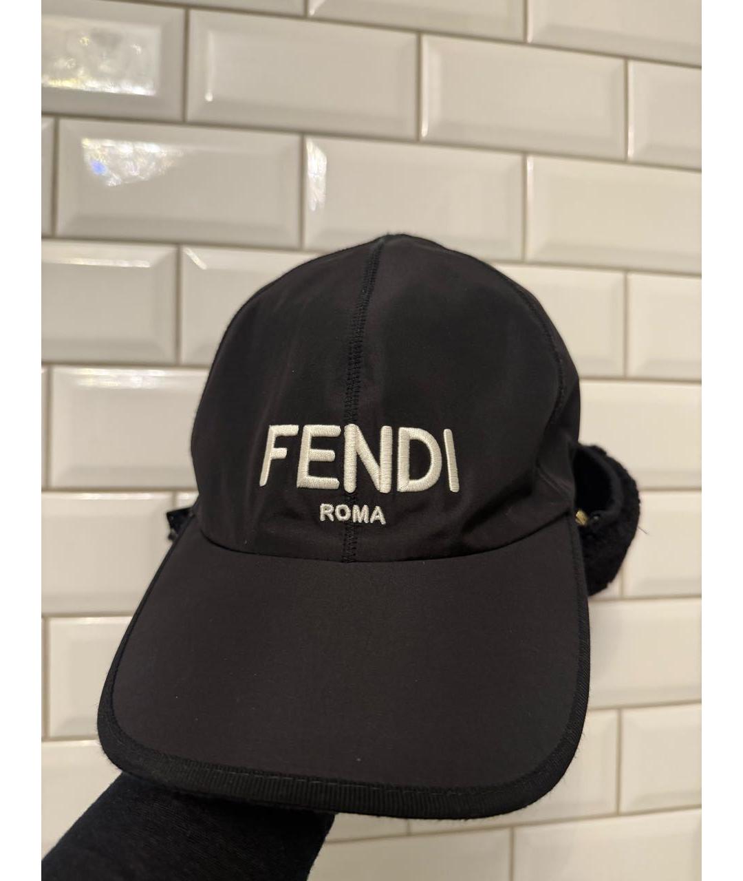 FENDI Черная кепка, фото 2