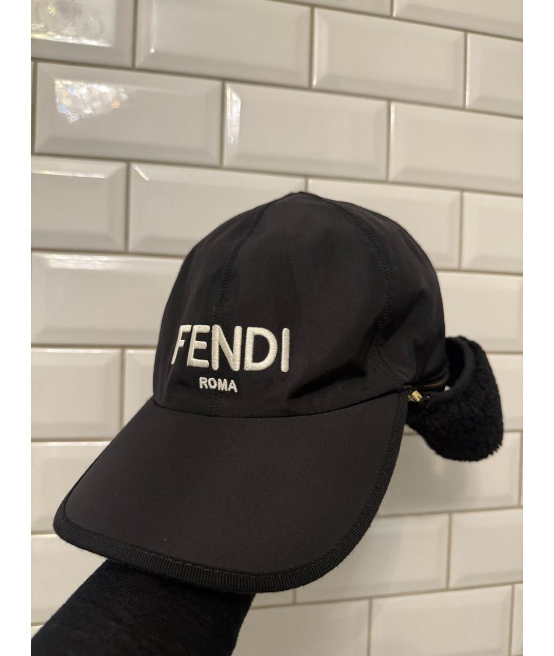 FENDI Черная кепка, фото 5